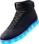 Unisex Led Light Up Shoes With Adjustable Hook & Loop - Rechargeable High Top. Fixed Price $19.99.