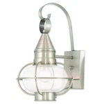 Livex Lighting 26901-91 Newburyport Brushed Nickel Outdoor Wall Lantern. Fixed Price $341.99.
