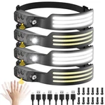 Eatelsin Rechargeable 4PCS, Motion Sensor 230 Cob Lamp, Headlight. Fixed Price $47.98.