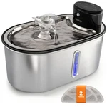 Wireless Cat Water Fountain Stainless Steel 108OZ/3.2L, Cordless, 1, Black. Fixed Price $75.99.