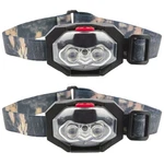 Woodland Creek 3 Led Battery Operated Head Lamp In Black Camo, 2 Pack. Fixed Price $12.99.