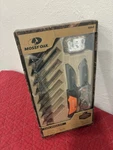 Mossy Oak 11 Piece Dress Kit Knife Set Orange Camo Headlamp New Deer Hunting. Fixed Price $25.00.
