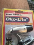 Miraclebeam Clip Lite - Batteries Included 360 Rotating New Silver. Fixed Price $6.00.