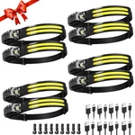 Bud Rechargeable Headlamp 8 Pack, Led Headlight Flashlight Super Bright Wit.... Fixed Price $56.35.