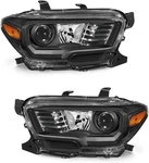 2016-2023 Toyota Tacoma Headlight Assembly, Black Housing Amber Reflector IP65 W. Fixed Price $162.39.