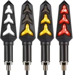 Kicry 4PCS Led Motorcycle Turn Signal Blinkers Sequential Amber, Waterproof. Fixed Price $14.87.