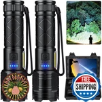 Taoquwe Rechargeable Led Flashlights 99,000 Lumens 7 Modes Waterproof 2 Pack. Fixed Price $59.98.