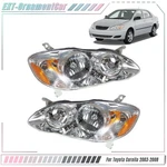 Headlights Pair Fit For Toyota Corolla 2003-2008 Left+right Chrome Housing Clear. Fixed Price $55.24.