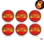 6X 5.5" Rear Round Hamburger Led Tail Lights Lamp Flush Fit Slimline 12-24V. Fixed Price $102.20.