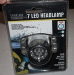 New Thinktank Technology 7 Led Headlamp Wide Beam/super Bright Water Resistant. Fixed Price $5.99.