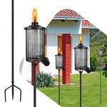 4 Pack Glass Citronella Torches, 16 Oz Garden For Outside With 3-PRON.... Fixed Price $81.88.