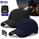Solid Baseball Cap With Led Headlamp Flashlight Rechargeable Usb Hat. Fixed Price $11.03.