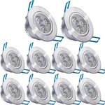 Pocketman Pack Of 10, 110V 3W Led Ceiling Downlight,cool White Spotligh.... Fixed Price $95.10.