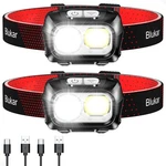 Led Headlamp RECHARGEABLE,2000L Super Bright Headlight With Motion SENSOR-2 Pack. Fixed Price $25.03.