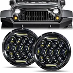 Aaiwa 7 Inch Round Led Headlight, Dot Approved H6024 Hi/lo Beam With Drl, Bl.... Fixed Price $84.13.