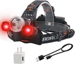 RJ-3000 Led Rechargeable HEADLAMP,3 Modes White And Red Hunting Headlamps. Fixed Price $42.00.