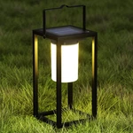 Outdoor Solar Lantern Lamp, Black Metal Portable Rechargeable Lam.... Fixed Price $46.50.