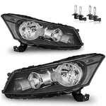 Headlights W/bulbs For 2008-2012 Honda Accord 4DR Headlamp Replacement Driver.... Fixed Price $190.70.