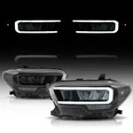 Pair Black Housing Led Tube Reflector Headlights Rh+lh For 2016-21 Toyota Tacoma. Fixed Price $359.99.