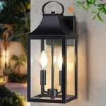 15" Dusk To Dawn Black Outdoor Wall Lantern, Outside Modern Sconce Light.... Fixed Price $107.88.