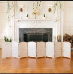 Red Lantern 2 Ft Short Diamond Weave Fiber Folding Screen - White 8 Panel. Fixed Price $109.99.