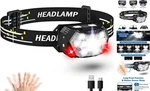 2000LM Ultra Bright 9 Led Headlamp, Usb Headlight, 10 1-PACK Rechargeable. Fixed Price $23.91.