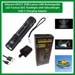 High-performance 3500 Lumen Tactical Flashlight With Edisonbright Usb-c Charger. Fixed Price $109.99.