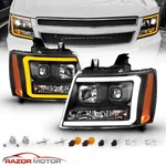07-14 Fit Chevy Suburban/tahoe/avalanche Black Led Swtichback Projector Headlamp. Fixed Price $304.49.