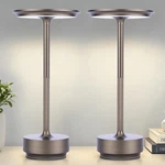 2-PACK Coffee Rechargeable Table Lamps Cordless Led Lights With Touch Di. Fixed Price $91.06.