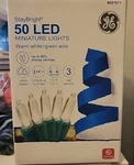 Ge 50 Led Miniature Christmas Tree Lights Energy Smart Warm White Green New. Fixed Price $11.75.