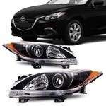 Philtop Headlights Assembly Compatible With 2010-2013 Mazda 3,BLACK Housing. Fixed Price $147.81.