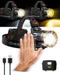 Volisaber Headlamp Rechargeable With Motion Sensor & Dual Black And Gold. Fixed Price $36.61.