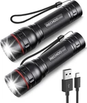 Rechoo Rechargeable Flashlights High Lumens, 2 Pack G1000 Super Bright. Fixed Price $28.95.