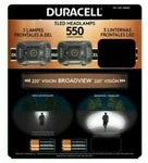 New Open Box Duracell 550 Lumen 2-PACK Headlamp Batteries Included. Fixed Price $16.99.