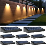 Solar Fence Lights Outdoor, 8 Pack Powered With 4 Led, Fen.... Fixed Price $57.39.
