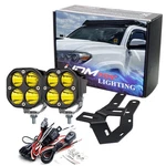 2500K Yellow Round Led A-pillar Pod Light Kit W/ Bracket Wire For 2016-23 Tacoma. Fixed Price $89.09.
