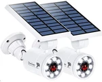 Solar Motion Sensor Light Outdoor Of 2, 1400-LUMEN 9W(110W Equ.) Aluminum. Fixed Price $61.54.