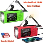 Hand Crank Emergency Solar Weather Radio 100000MAH Power Bank Light For Camping. Fixed Price $27.99.