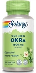 Solaray Okra Fruit 1600 Mg - High Fiber Supplement For Wellness Support Rich. Fixed Price $27.99.