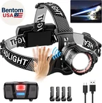 High Lumens Led Headlamp& 100H Using Time, Usb Rechargeable Lamp, 90 Adjus. Fixed Price $44.28.