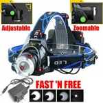 Led Headlamp Rechargeable Headlight Zoomable Torch Flashlight. Fixed Price $13.99.