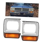 Hecasa Headlight Bezel W/turn Signal Compatible With 1986-1990 Dodge Pair. Fixed Price $61.17.