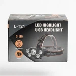 Headlamp, 5 Leds, Usb Rechargeable Power Source, Black, Model/mpn L-T21. Fixed Price $15.00.