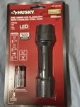 Husky Led Flashlight, Stainless Steel Core, 500 Lumens Batteries Included. Fixed Price $17.99.