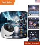 Galaxy Projector With 13 Scenarios: Ideal Mood Lighting For Kids & Adults. Fixed Price $45.59.
