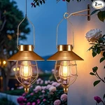 Pearlstar 2 Pack Solar Lantern Outdoor Hanging Light Waterproof Metal Copper. Fixed Price $28.38.