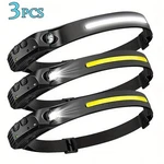 3PCS Sillicon Valley Cob+ Portable Headlamp. Fixed Price $14.99.