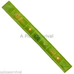 Yellow Reflective Safety Elastic Wrist Band With 4 Led Lights & 2 Modes Survival. Fixed Price $9.99.