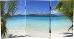 Red Lantern 2FT 3-PANEL Folding Screen Beach Canvas Room Divider Blue 47"W New. Fixed Price $22.95.