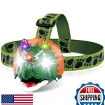 Triceratops Led Headlamp Kids Camping Gear - 4 Modes, Adjustable Strap. Fixed Price $26.44.